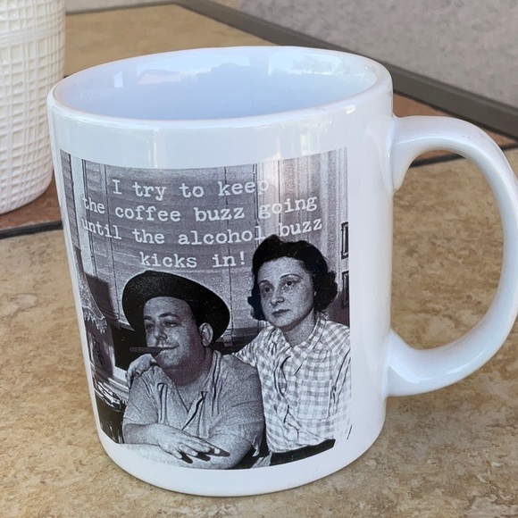 🌸3 for $18🌸 Trash talk coffee mug Coffee Buzz Until Alcohol Kicks In FUNNY - Picture 2 of 5